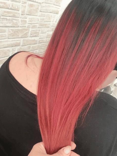 salon diana warszawa ombre czerwone farbowane